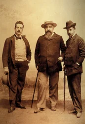 Giacomo Puccini with His Librettists, Giuseppe Giacosa and Luigi Ilica